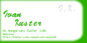 ivan kuster business card